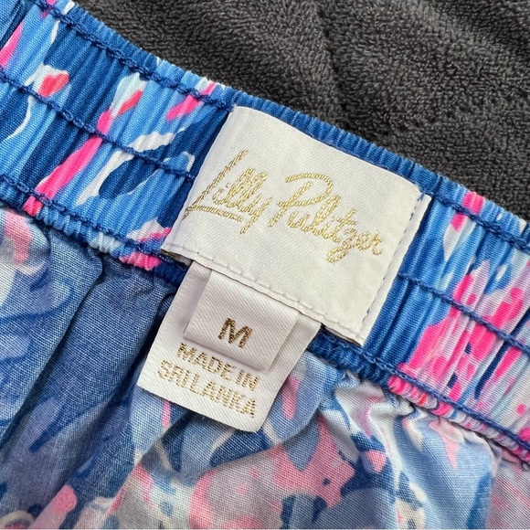 Lilly Pulitzer Little Girls Dress Medium Shift Blue pink Sleeveless B24 - Picture 3 of 5